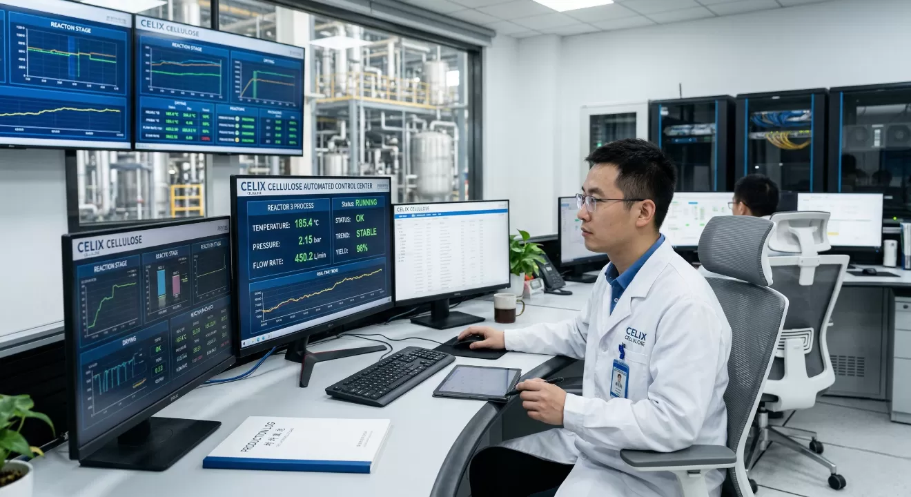 Automated production control center at Celix Cellulose ensuring batch consistency for global VAE RDP exports. Automated production control center at Celix Cellulose ensuring batch consistency for global VAE RDP exports.